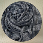 FAHABO Scarf for Women Stylish Woven Checkered Cotton with Tassels | Hijab Scarf | Stole | Soft, Lightweight, and Latest Scarves | 72 x 32 Inches (Black and White)