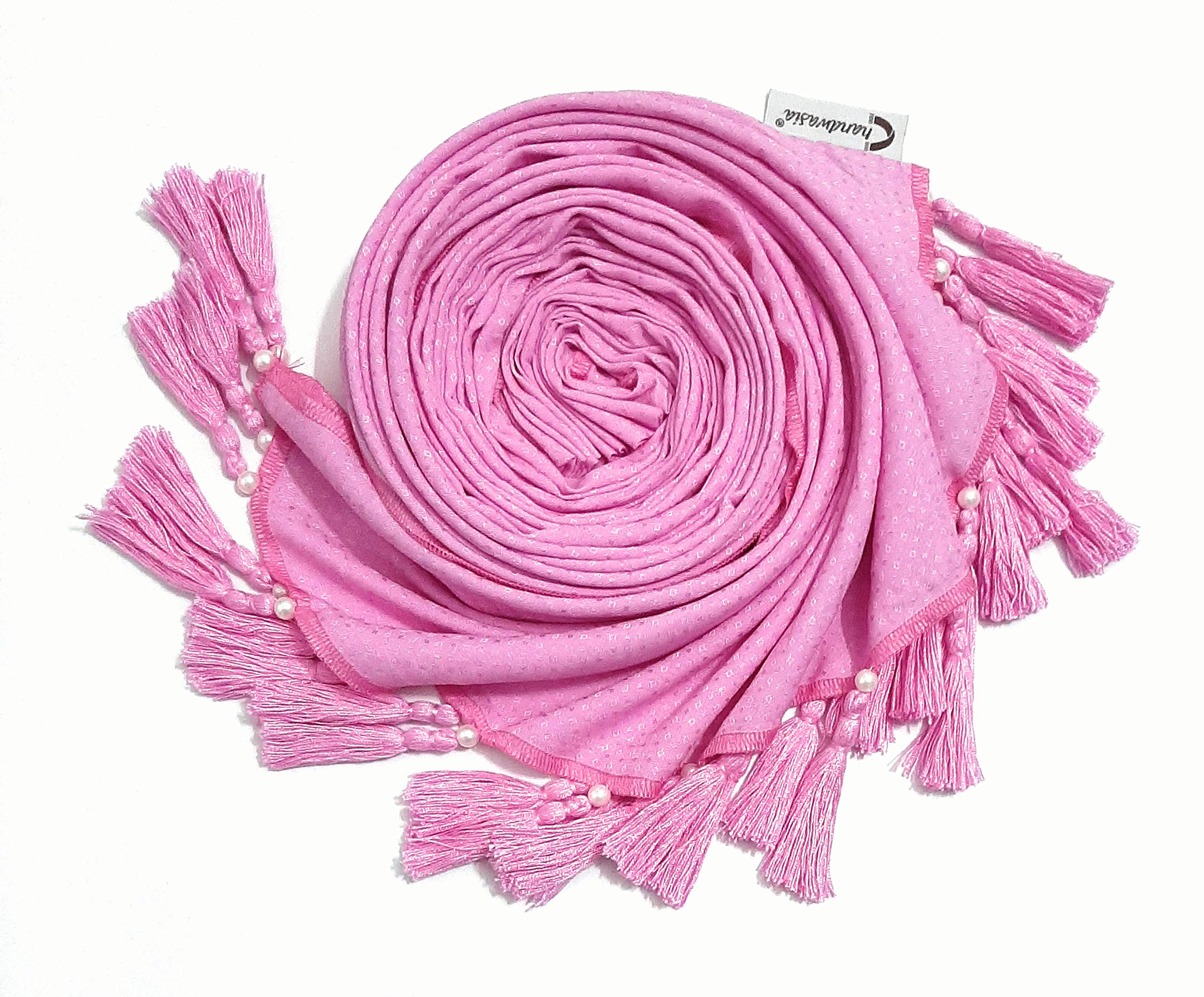 Chandwasia Viscose Fabric Scarf Stole & Shawl | Soft Lightweight Accessory for Girls Ladies Women and Men | Suitable for Summer and Winter Wear | Baby Pink