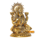 KridayKraft Laxmi ji Metal Statue for Pooja Room,Maa Laxmi Idol Murti Decorative Your Home,Office & Religious Idol Gift Article,Showpiece Figurines..., Gold
