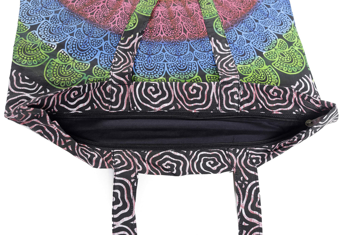 Ravaiyaa - Attitude is everything Cotton Shopping Bag Purse Bags Women Tote Shoulder Handbag (Hand Painted Bag - 14)
