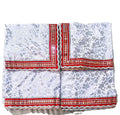 Lakshmi Maa Collection Rumala Sahib Double Set White with Red Beautiful gota (4 PEC.)