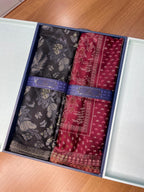 Pashmoda His and Her Gift Set of Kaani Stoles With Wooden Gift Box