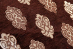 DECOMIZER Jacquard Geomteric Cushion Covers 24 inch x 24 inch Set of 3 Ethnic Motifs Cushion Covers,Design- Ambi,Color- Coffee