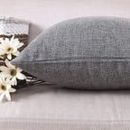Khooti Jute Cushion Cover, 20x20 (Light Grey)(Pack of 5)