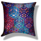 Vendola Merhaba Microfiber Satin 250TC Cushion Pillow Covers, Multicolor, Set of 5(Ishil, 16x16 Inches)