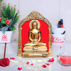 KridayKraft Metal Mahavir Swami Statue for Table & Wall Hanging Decorative for Home,Office,Gift for Having House Warming,Mahvir Swami Idol Showpiece Figurines..., Gold