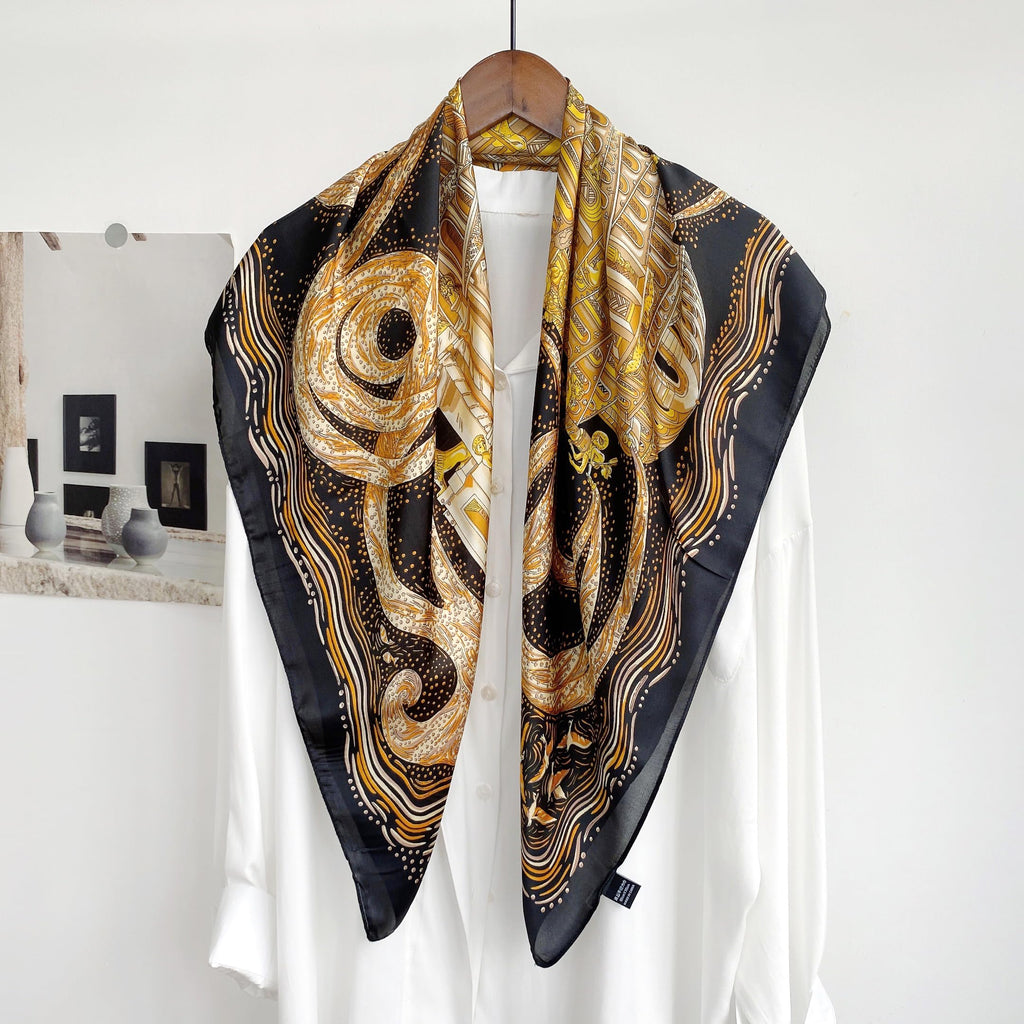 CrossKulture Two Toned Silken Satin Feel Scarf for Women | Stylish, Soft & Lightweight Stole | Satin Feel Neck Scarf, Hair Scarf, Head Scarf