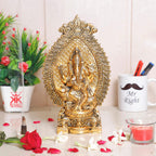 KridayKraft Ganesha Metal Statue, Ganpati Murti for Pooja Room & Decor Your Home, Office, Religious Idol Gift Article, Showpiece Figunrines