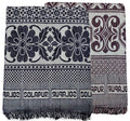 Cotonine - Cotton Single Size Solapur Chaddar Blanket, Brown & Blue, Pack of 2, Daily Use Kafalo