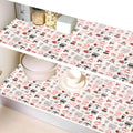 Kuber Industries Shelf Liner | EVA Kitchen Solid Cabinet Shelf Mat | Anti-Slip Bathroom Mat | Fridge Mat | Red Coffee House Wardrobe Mat | 3 Meter | White Kafalo