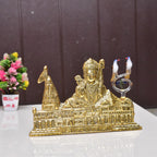 KridayKraft Metal Shree Ram Mandir Architectural Model Prabu Shri Ram Bhumi Ayodhya Showpiece for Home Decor, Office | Metal Showpiece