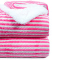 A Brand New - Umi Sherpa Towel Blanket for Winter Single Size 220GSM, Super Soft AC Blanket Single Bed, Ideal for Mild Winters, 60x90 inches (Pink & White, Single) Kafalo