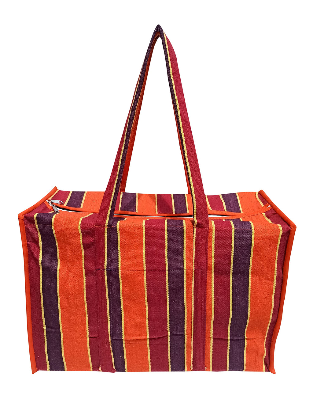 Solance Solapur Eco Cotton Shopping Bags for Carry Milk Grocery Fruits Vegetable with Reinforced Handles jhola Bag - Kitchen Essential