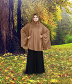 Mehar Hijab's Modest Women's Stylish Instant Sleeve Hijab Solid Polycotton Feel Good Fabric HANANA Sleeve Hijab Free Size (Gold)