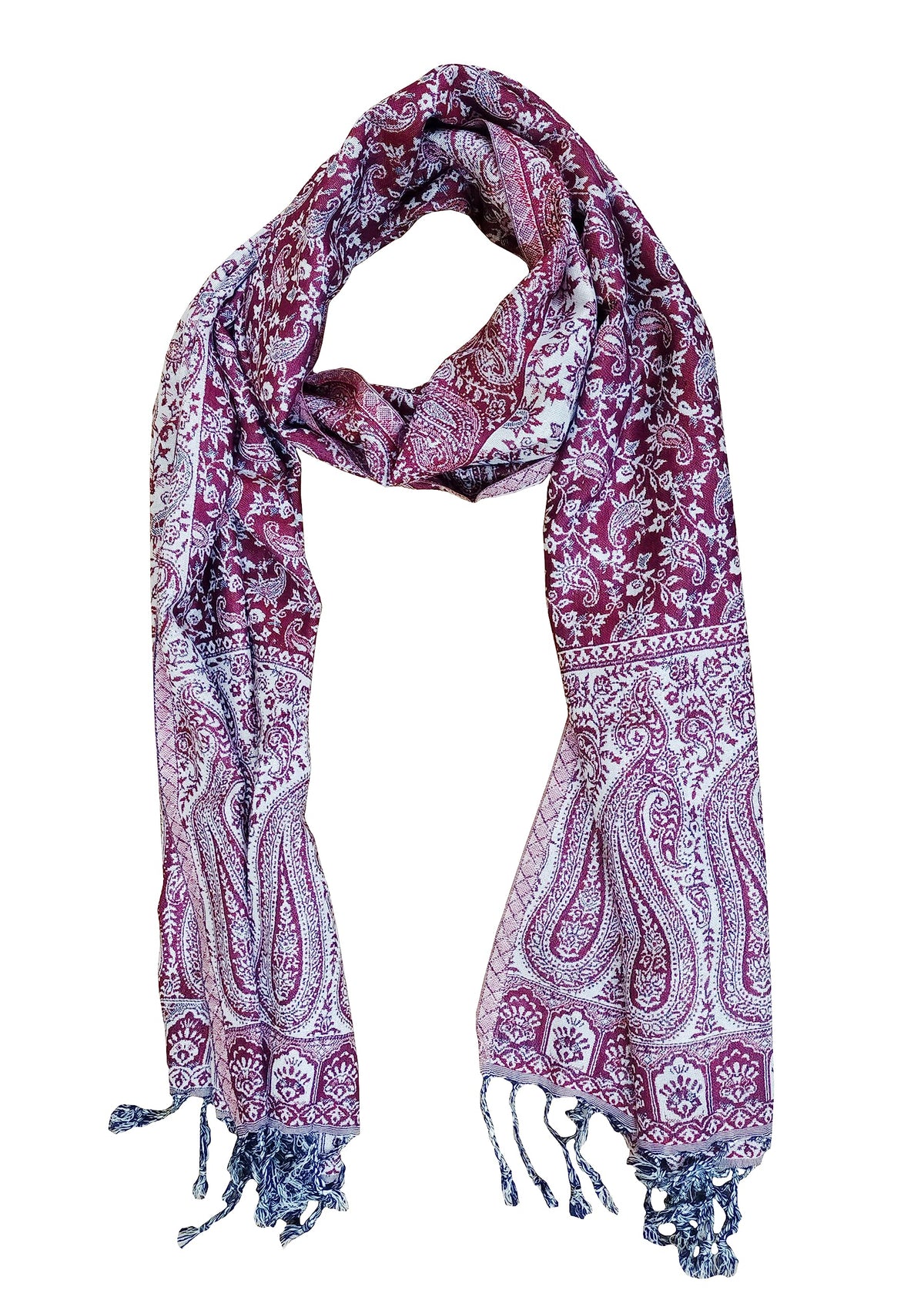 Rastogi Handicraft Large Pashmina Shawls & Wraps for Women Extra Soft Cashmere Feel Throw Womens Size 82 X 28 Inches, Pink Carry Design-4, 82 X 28 Inches