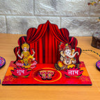 WEHATKE Wall Decor & Table Top MIni Mandir Diwali Set | Mini Laxmi Ganesh & Haning Subh Labh Diawli Gift Set | Diwali Home Decor