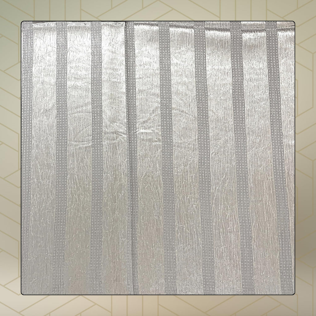 FAHABO Scarf Woman Premium Self-Woven Satin Silk Scarves | Hijab Scarf | Headscarf | Neck Scarf | Stoles | Wraps (Shadow Silver)