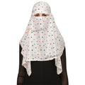 7 season's Girls Cotton Short Female Scarf Cum Mask Scarves Usable For Vehicle Driver Multi Colour Printed Design (White- S Star)