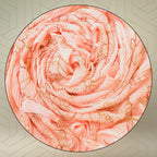 FAHABO Scarf Woman Pleated Cotton Scarves with Embroidery and Tassels | Hijab Scarf | Headscarf | Neck Scarf | Stoles | Wraps (Orchid Pinkish Peach -1)