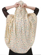 7 season's Cotton Short Scarf Cum Mask scarves Usable for vehicle Driver | Multi Colour Printed Design (Yellow- L Music)
