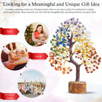 HindCraft Seven Chakra Tree of Life | Decorative Artificial Crystal Tree for Home & Office | Feng Shui Prosperity Tree for Living Room & Hall | Gift for Men & Women – Housewarming & Anniversary