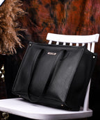 LEGAL BRIBE Textured Tote bag (Dark Black)