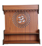 HOMEWEY DECOR Wooden Home Temple Handcrafted Support Heavy Idols Luxurious Finish Pooja Mandir for Home and Office Wall Mount for Pooja Room (TEMPLE068NENA -01DM-22)