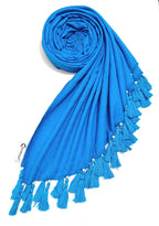 Chandwasia scarves, Viscose Fabric stole & Shawl || Scarf Stoles for Girls/Ladies/Women/Men for Summer & Winters(Flame Blue)
