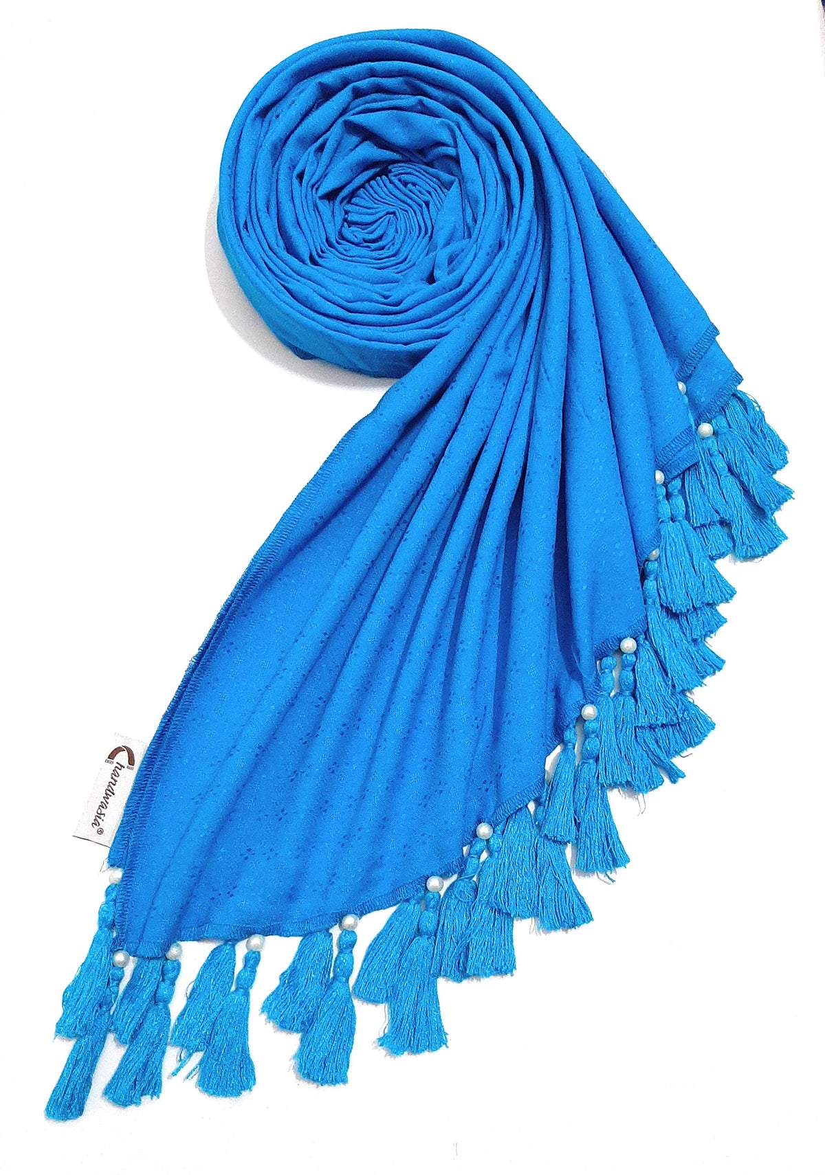 Chandwasia scarves, Viscose Fabric stole & Shawl || Scarf Stoles for Girls/Ladies/Women/Men for Summer & Winters(Flame Blue)