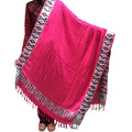 Kashmiri Womens Woolen Side Embroided Shawl-Quality Product