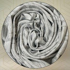 FAHABO Shimmer Geometric Woven Cotton Blend Scarf for Women – Lightweight Hijab & Stole Wrap | 73 x 29 Inches (Light Grey)
