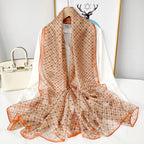 CrossKulture Floral Print Chiffon Scarf - 185 x 135 cm, Lightweight, Soft, Women's Accessory (Colour7)