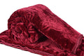 Goyal's 500 TC Mink Blanket Single Bed | Super Soft Heavy Warm Blanket | Floral Embossed Design | 63 x 85 Inches, Pack of 1, Breathable - Deep Maroon Kafalo