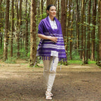 HalleluYAH King Solomon Tallit Prayer Shawl 72x 22 with Bag | Designed in Israel, Purple, Medium