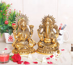 KridayKraft Metal Laxmi Ganesh Statue/Murti for Pooja Room & Home Office Décor,Laxmi Ganesha Idol for Diwali Gift,Religious Idol Showpiece Figurines Decorative & Diwali Poojan...