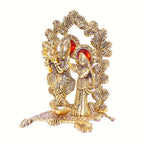 KridayKraft Radha Krishna Standing Playing Flute Metal Statue Gold Antique Finish for Pooja & Home,Office Decorative,Radha Krishna Murti Showpiece Figurines,Religious Idol Gift Article...