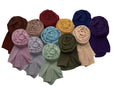 ICW Women Soft Chiffon Georgette Scarves Shawl Stoles Long Scarf Wrap Head Scarves (Pack Of 12), Female, Multicolour