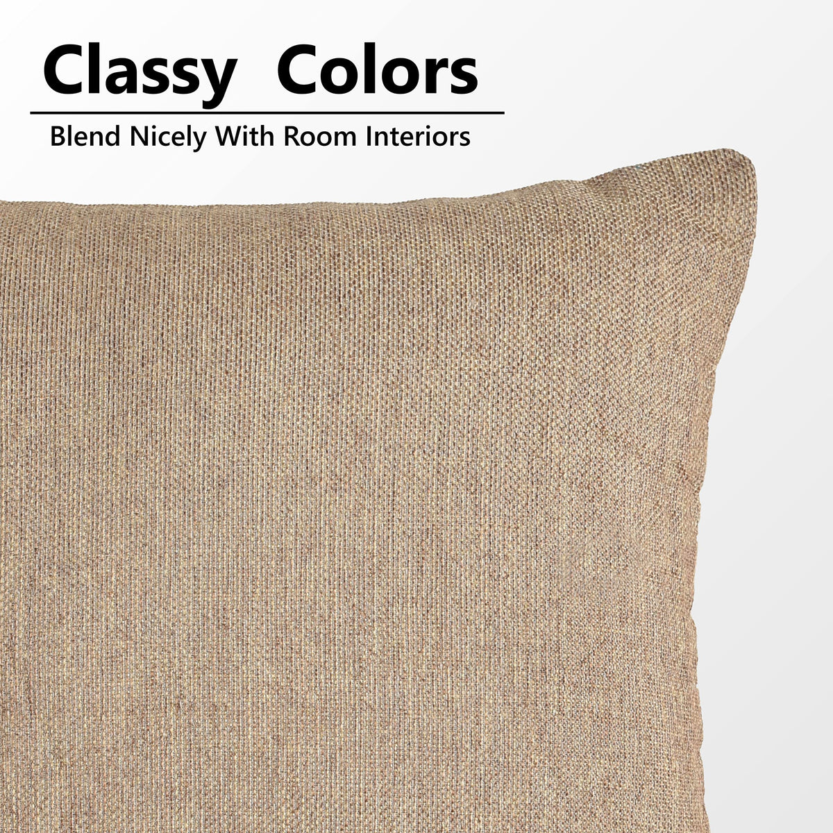 Yellow Weaves Jute Texture Cushion Covers, 12 X 12 Inches, Beige, 1 Piece, 250 TC