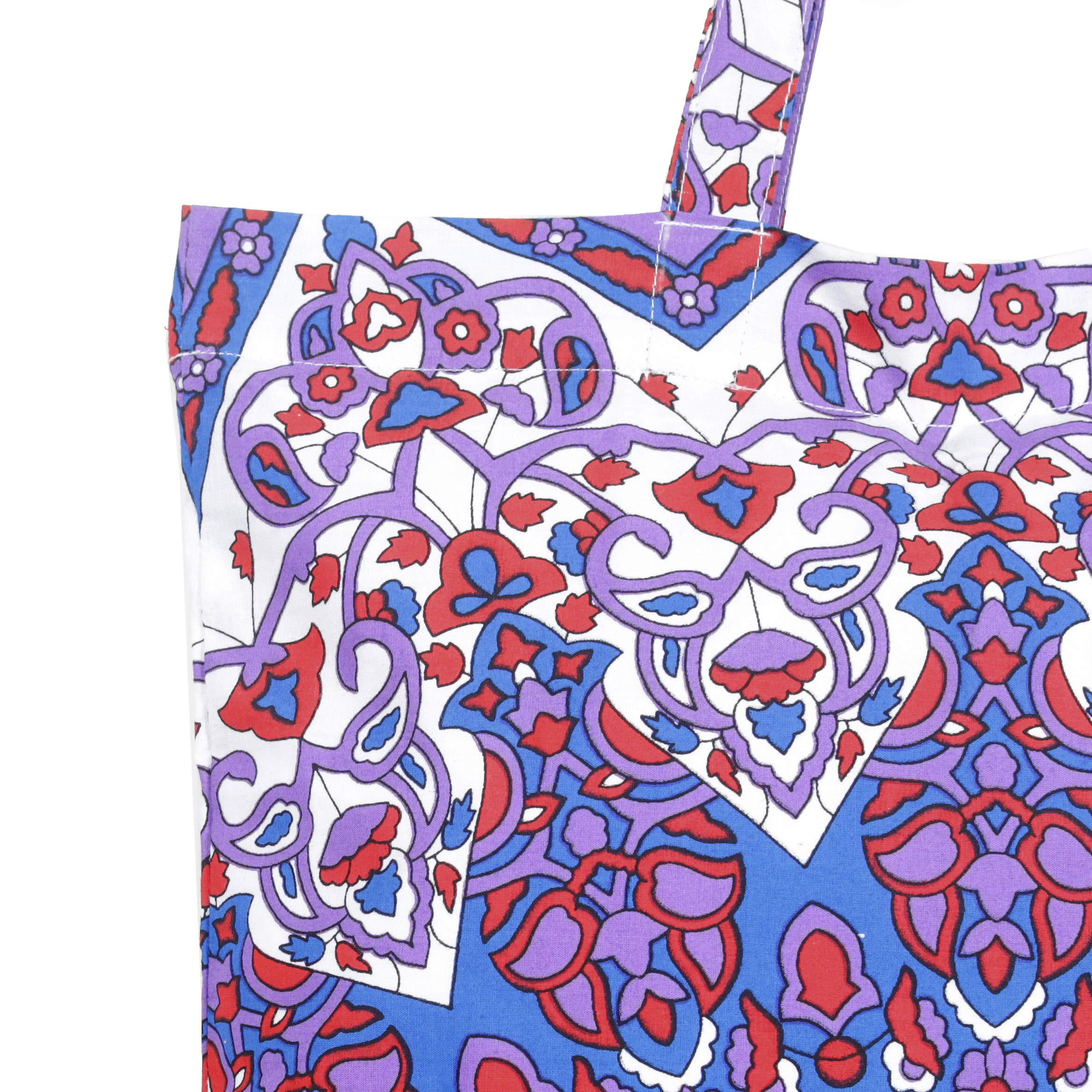 Ravaiyaa - Attitude is everything Cotton Shopping Bag Purse Bags Women Tote Shoulder Handbag (Purple Star Bag - 6)