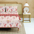 Urban Space 100% Cotton AC Comforter/Blanket/Duvet for Double Bed with 1 Cotton Double Bedsheet with 2 Pillow Covers (4 Piece Bedding Set, Whisper Peach) Kafalo