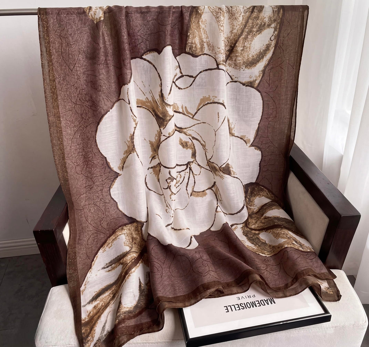 SCARFITT Viscose Printed Stole Dupatta Hijab (Brown)