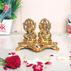 KridayKraft Metal Laxmi Ganesh Statue/Murti for Pooja Room & Home Office Décor,Laxmi Ganesha Idol for Diwali Gift,Religious Idol Showpiece Figurines Decorative & Diwali Poojan...