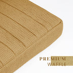 HOUSE OF ORLO Women's Cotton Quilted Aesthetic Tote Bags,Waffle Weave Handmade with Zipper & Double Handles for Women & Girls,Daily Use Handbag for College/Travel/Work (Beige)