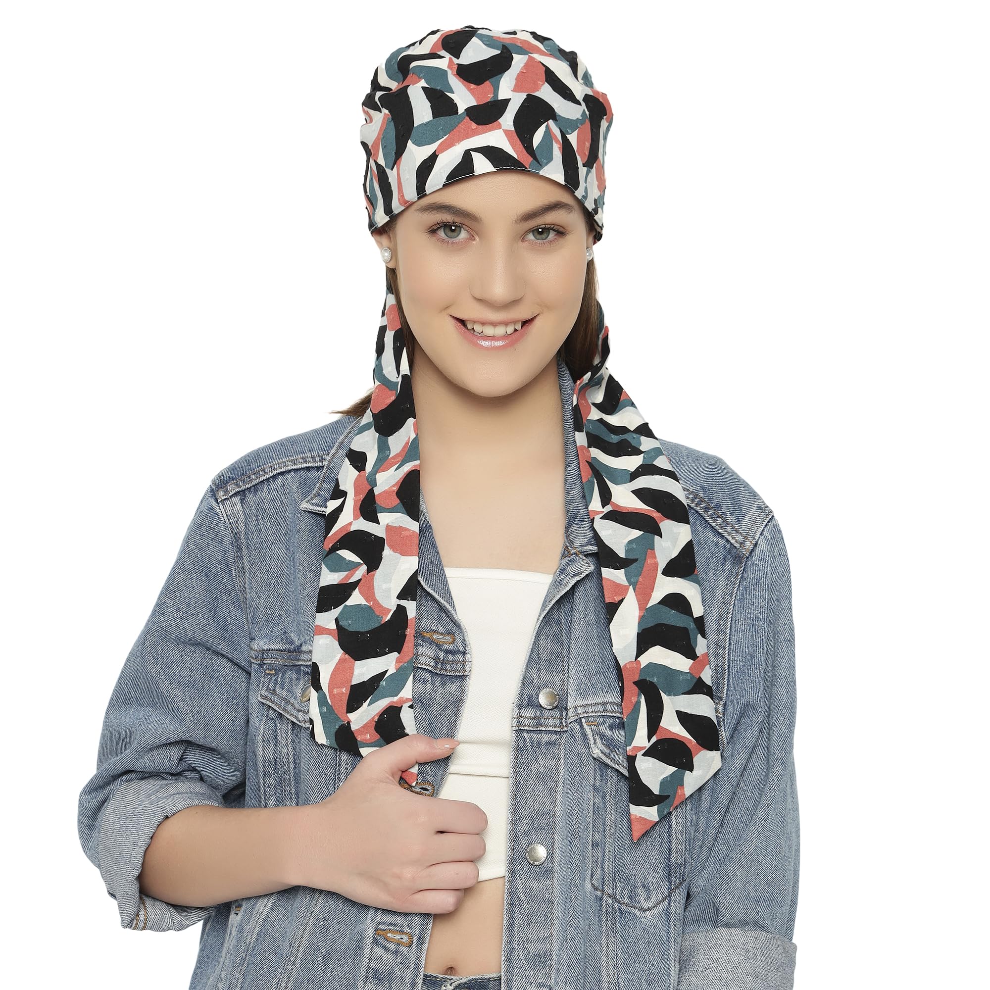 The Headscarves Premium Cotton Printed Headscarf for Women – Soft Chemo Headwear, Stylish Hijab Cap, Breathable Headwrap for Hair Loss, Modest Fashion Scarf & Cancer Turban