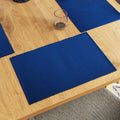 Encasa XO Dining Table Placemats, Ribbed Cotton Non-Slip Place Mats Blue Kafalo