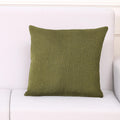 Yellow Weaves Jute Texture Cushion Covers, 12 X 12 Inches, Olive Green, 1 Piece