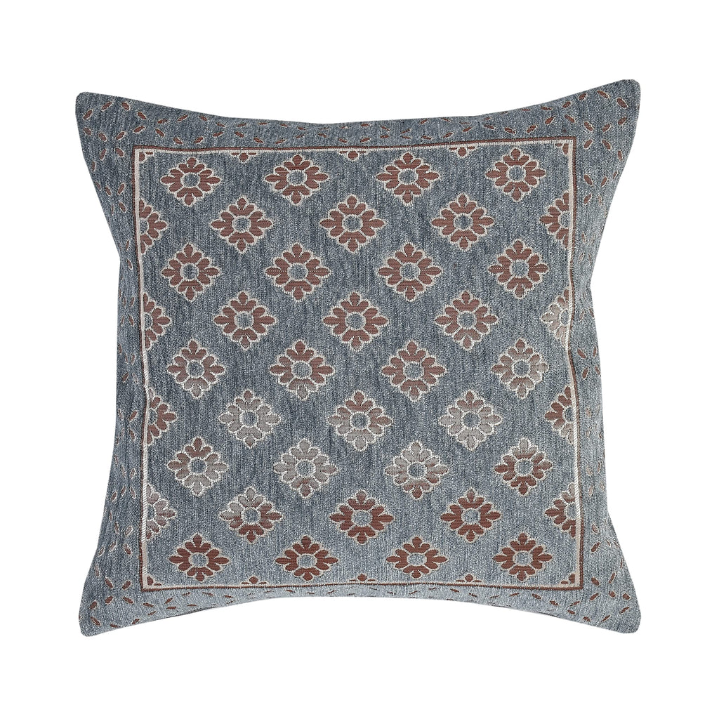 DECOMIZER Jacquard Geomteric Cushion Covers 16 Inch X 16 Inch Set Of 2 Ethnic Motifs 240 TC Cushion Covers,Design- Diamond,Color- Grey