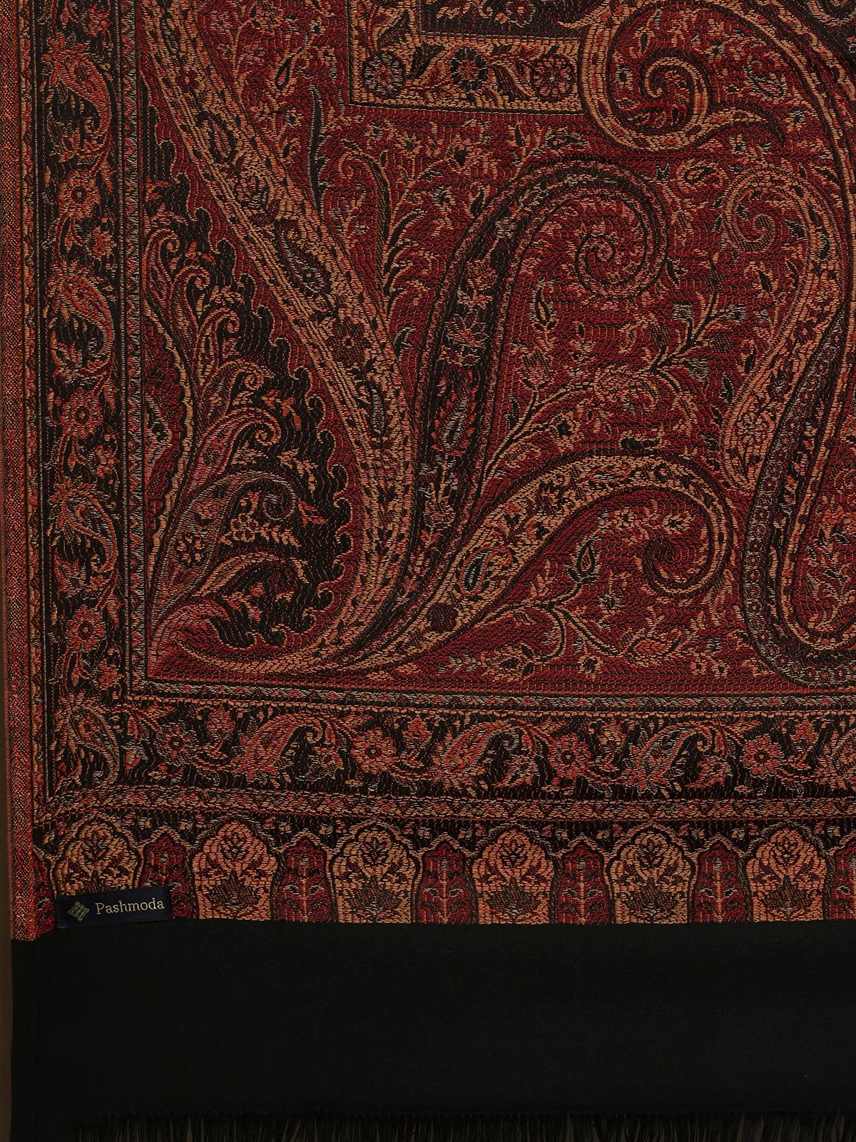 Pashmoda Women Shahnaz Antique Jamawar Shawl (Size: 101 X 203 CM)