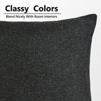Yellow Weaves Jute Texture Cushion Covers, 16 X 16 Inches, Black, 1 Piece-250 TC