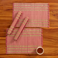 PeepulTree Placemats & Table Cloths (Blush Pink, Pack of 4 - Placemats) Kafalo